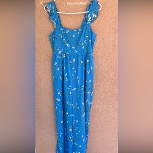 SHOW ME YOUR MUMU Blue Floral Jumpsuit